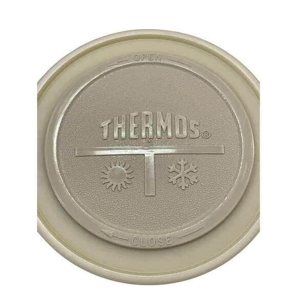 Vintage 1971 Thermos 10 oz Food Jar Used Orange Brown - Picture 7 of 16